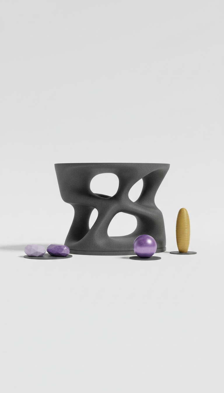 3D-printed graphite accent table
