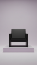 Shadow Black Minimalist Lounge Chair