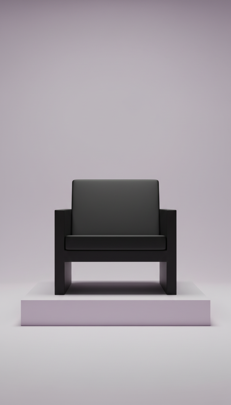 Shadow Black Minimalist Lounge Chair