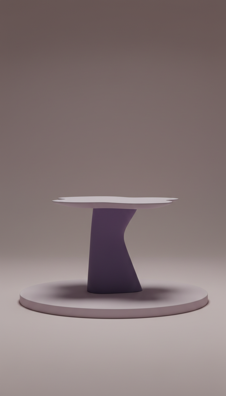 Lilac Mist Sculptural Side Table
