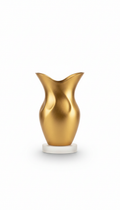 Golden brushed metal decorative vase