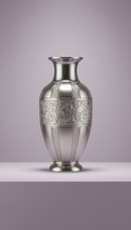 Pewter Vase With Laser Engraving