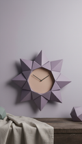 Dusty Lavender Geometric Wall Clock